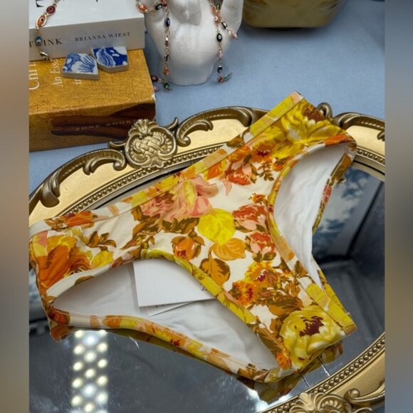 🆕 ZIMMERMANN KIDS 🧿 NWT Raie Trim Tie Front Bikini, Yellow Floral - Sz 1Y - Picture 10 of 16